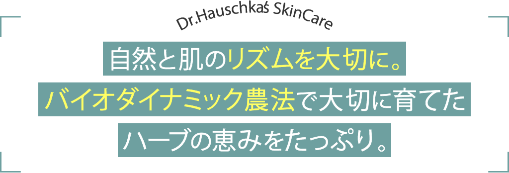 うるおいを大事にするマイルドスキンケアで自らうるおう、自肌力を育てます。
