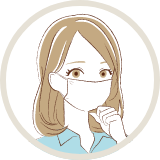 マスクをした女性の画像