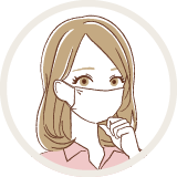 マスクをした女性の画像